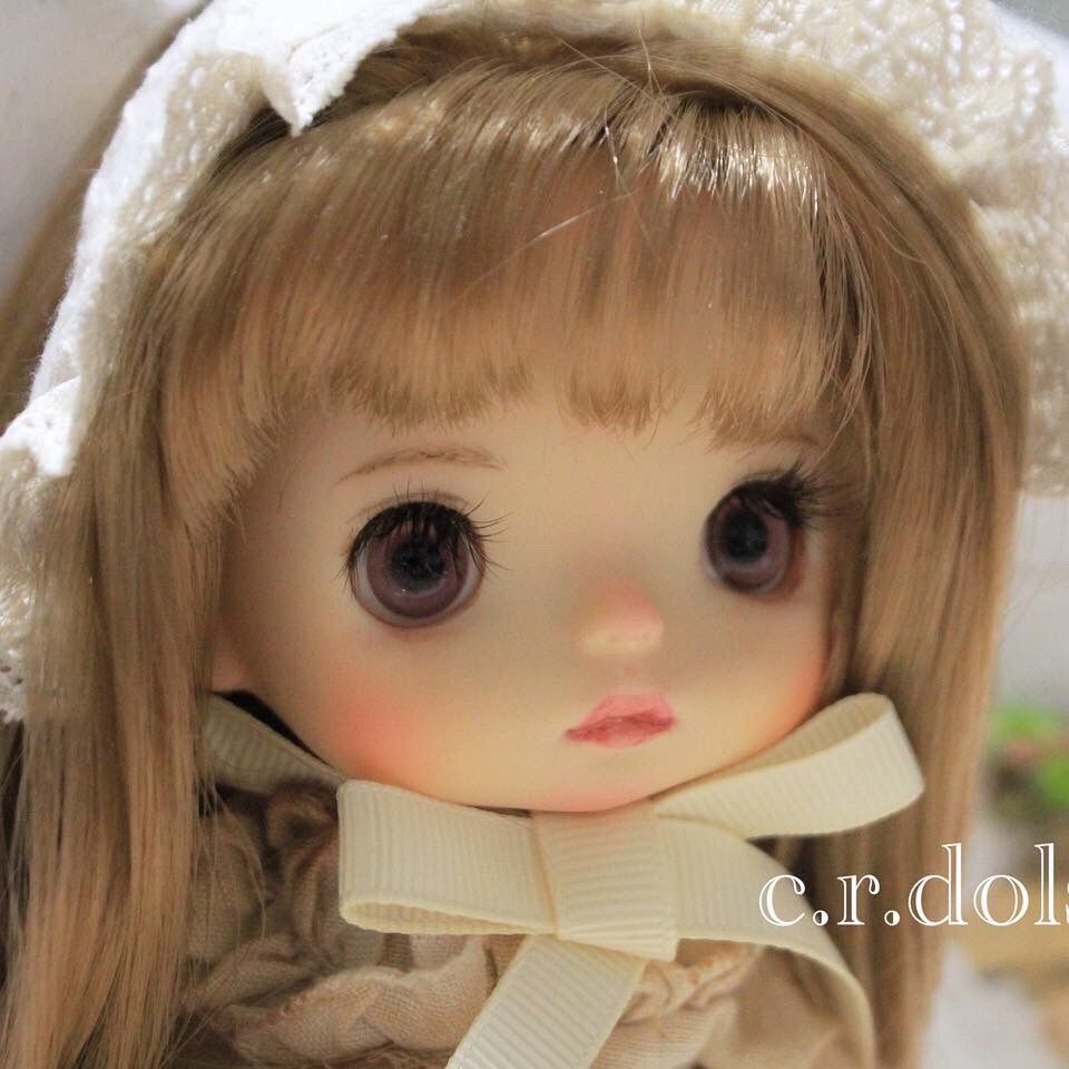 Monst doll 果果リペイント紫の瞳のそばかすちゃん*moltesachi ...