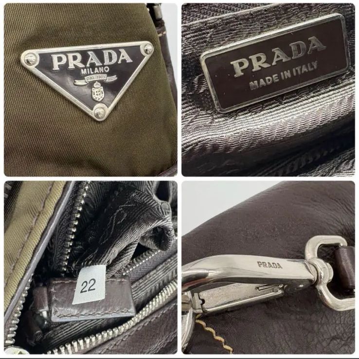 美品 PRADA プラダ 2way ベルト ショルダーバッグ
