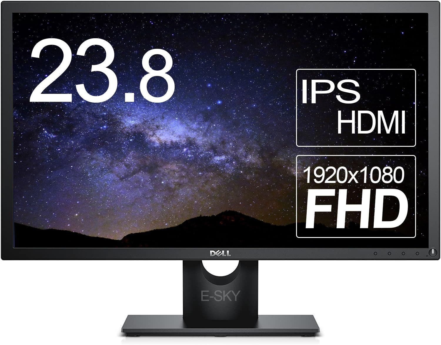 人気商品】HDMI整備済み品 VGA フルHD IPSパネル 192x18 E2418HN 23.8インチLED液晶モニタ Dell 整備済み品 -  返品送料無料