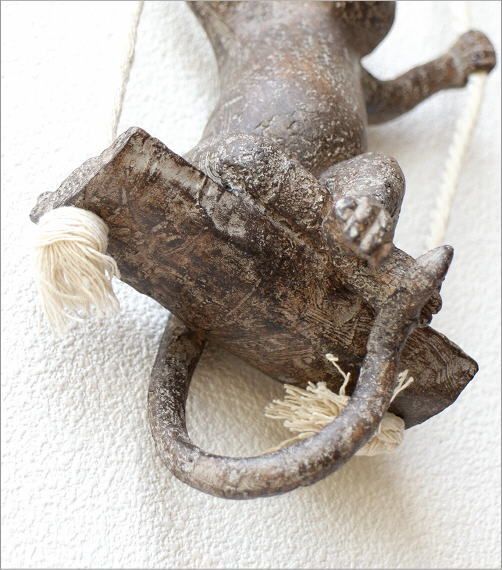 オブジェ おしゃれ 壁掛け ねこ かわいい ウォールデコ 吊り下げ ぶらんこ オーナメント 猫雑貨 ぶらんこネコ C