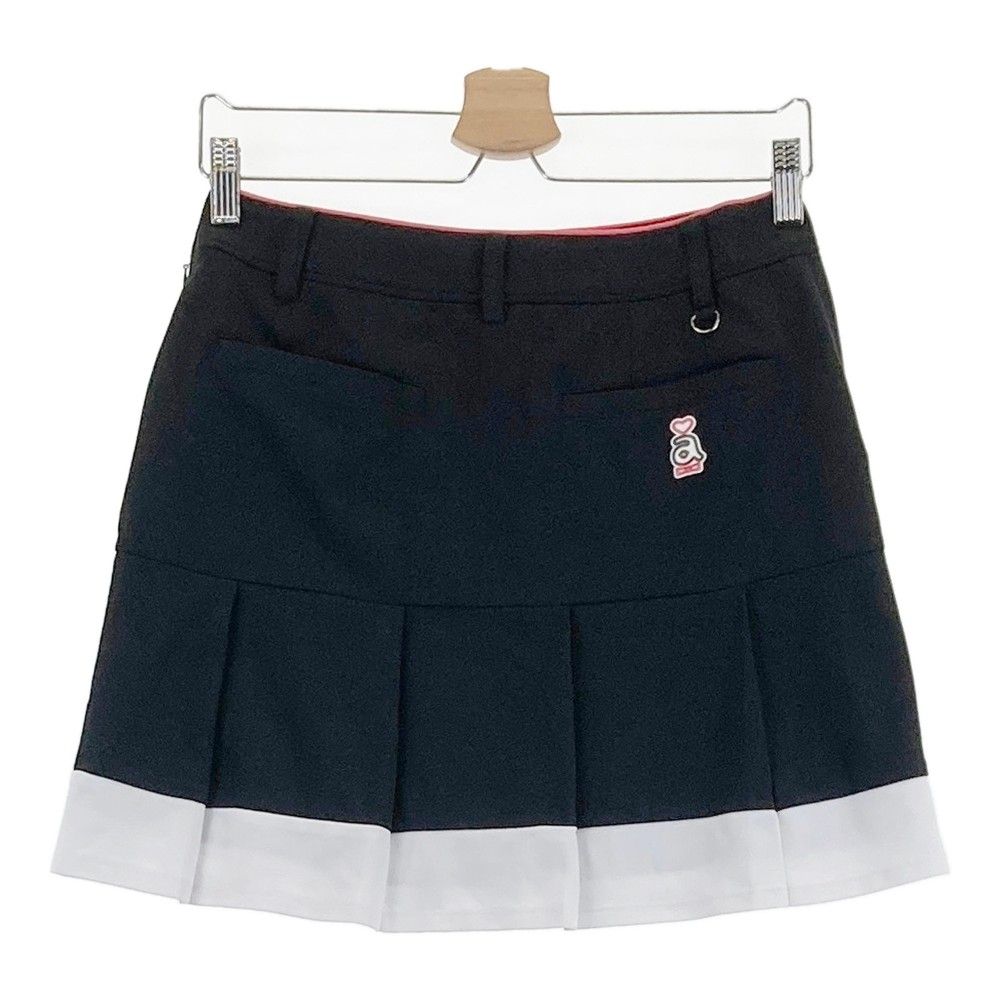 サイズ：38 ARCHIVIO アルチビオ 裏地付 プリーツスカート ブラック系