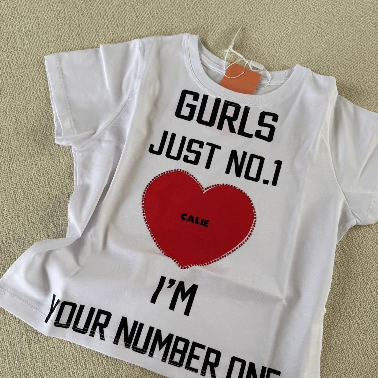 asifcalie GURLS JUST NO.1 T-SHIRT 半袖Tシャツ 韓国人気