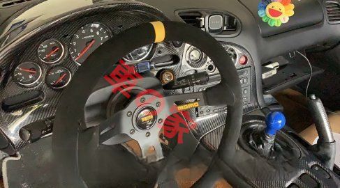 マツダRX7 FD3S カーボンファイバー改造インテリアキット メーター マルチメディアリング シフトノブカバー 右ハンドル 左ハンドル 交換