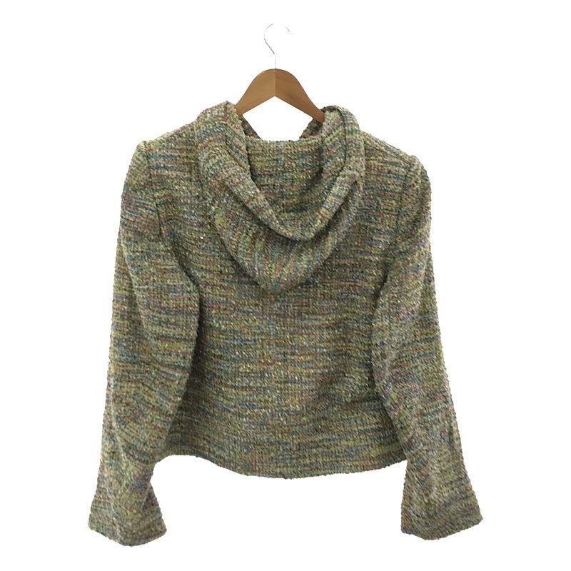 【美品】  MASU / エムエーエスユー | 2024SS | TWEED ZIP-UP HOODIE / ツイード ジップアップ フーディ ジャケット / 総裏地 | 48 | CANDY | メンズ 美品】 MASU / エムエーエスユー | 2024SS | TWEED ZIP-UP HOODIE