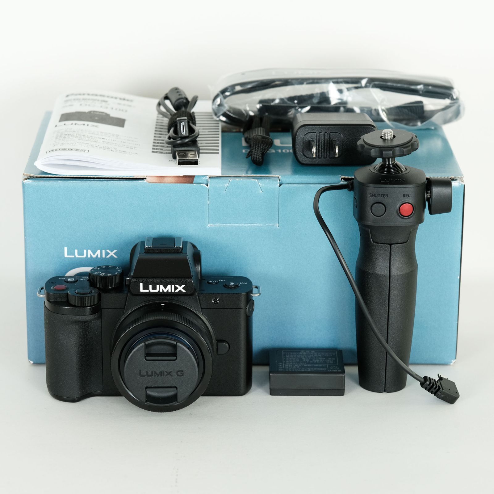 ｜フィルター付 Panasonic LUMIX DC-G100V 標準ズームレンズ ＋ トライポッドグリップキット