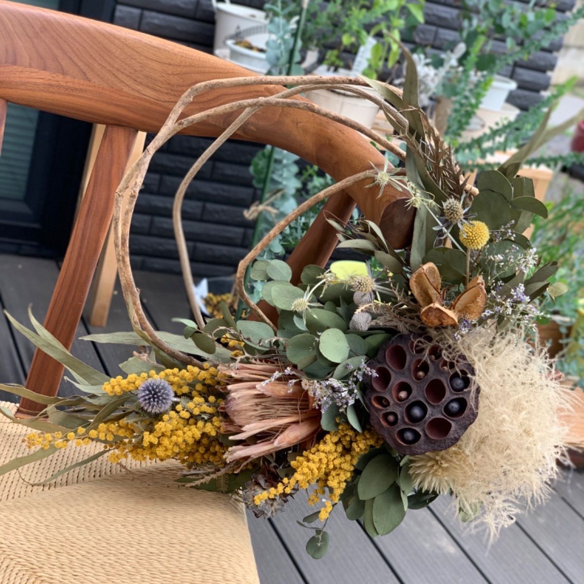 創作リース　ワイルドフラワー ワイルドフラワーリース