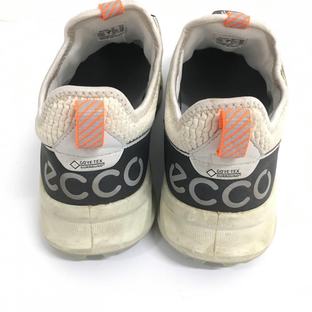 エコー ゴルフシューズ 白×黒 130424 GORE-TEX BIOM C4 スパイクレス
