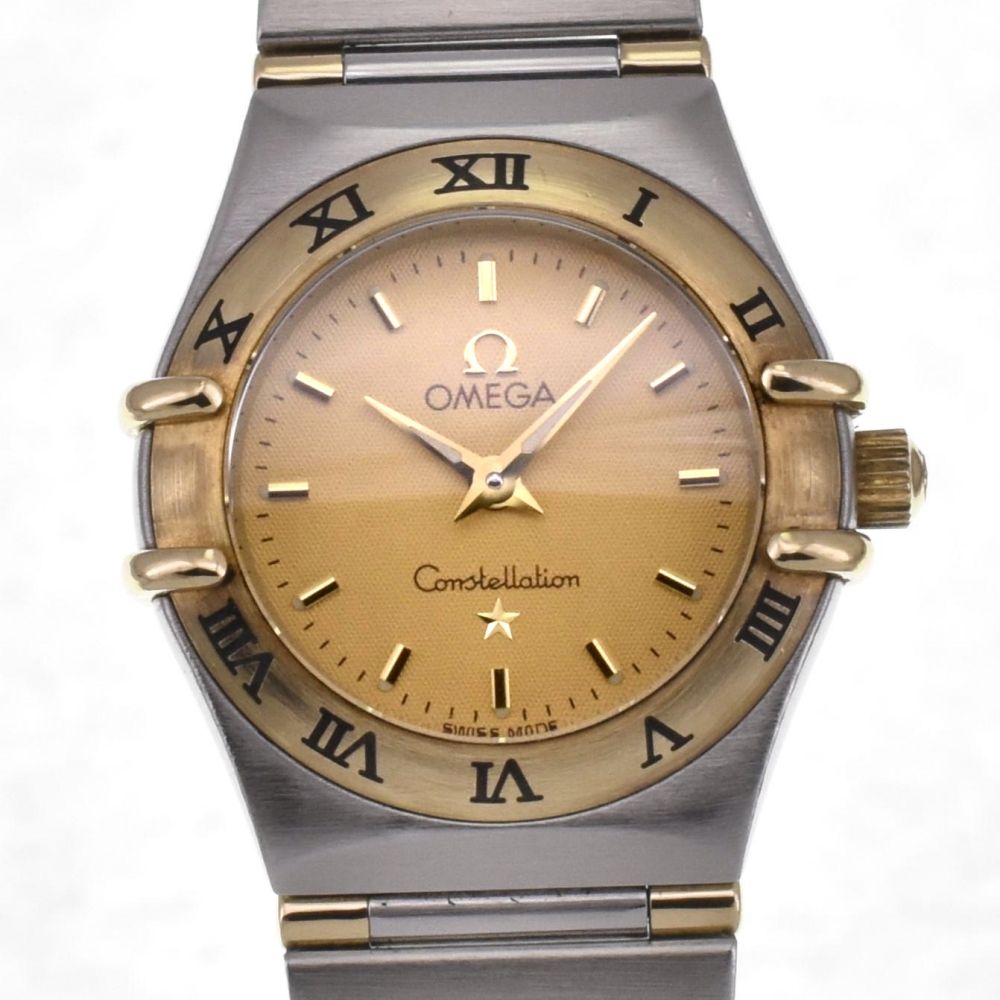 オメガ OMEGA 1362.10 コンステレーション ミニ SS/K18YG ハーフバー  クォーツ レディース美品 O#131535