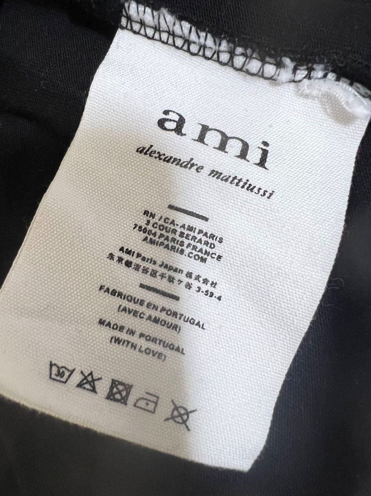 新品 amiparis 22SSクリームモザイクハートTシャツ ホワイト M