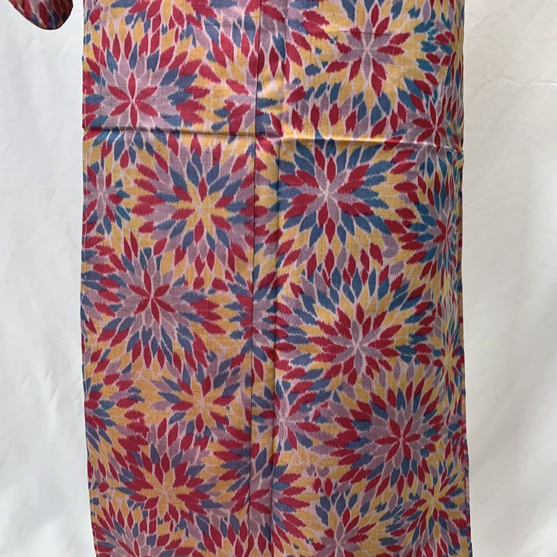 508aa6◇アンティーク着物 銘仙 菊尽くし レトロモダン 大正