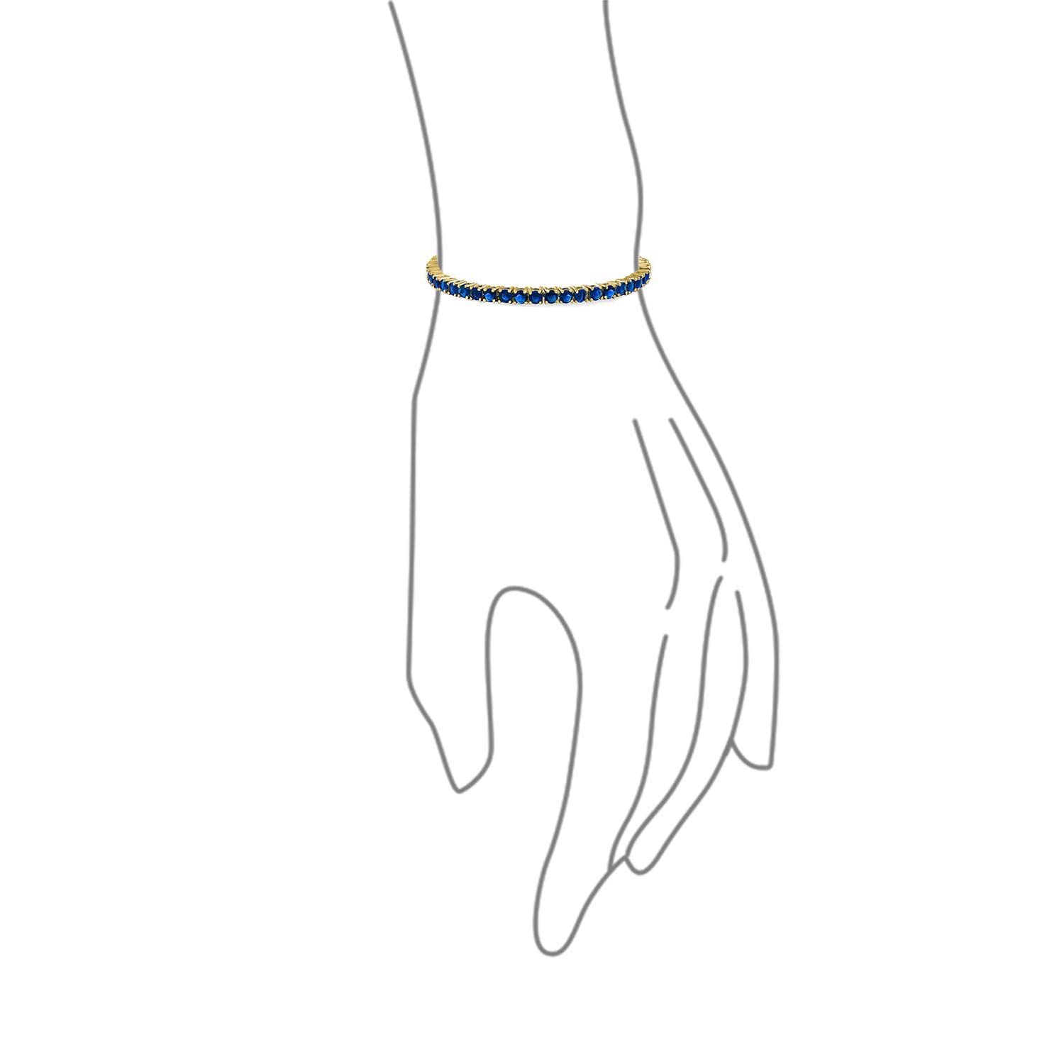 新着商品 4プロングのバスケットは女性の約束の結婚式14Kの金によってめっきされる華麗な切口の円形の立方体のジルコニアのソリティアAAA CT CZのテニスブレスレットのために7.5インチの宝石類の調子色の誕生石を置き 模造した 積み重ね なブライダル12