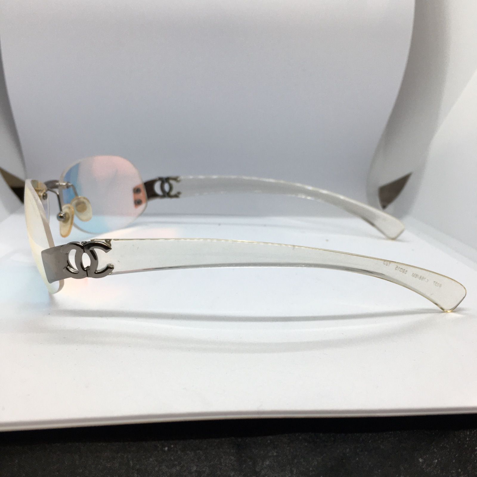CHANEL　サングラス　淵無し CHANEL フチなし サングラス オーロラ クリアフレーム - メルカリ