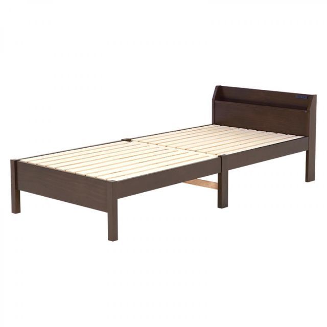 萩原 Hagihara 組立簡単 シングルベッド ダークブラウン MB-5096S-DBR 新生活 一人暮らし デザイン おしゃれ インテリア 家具