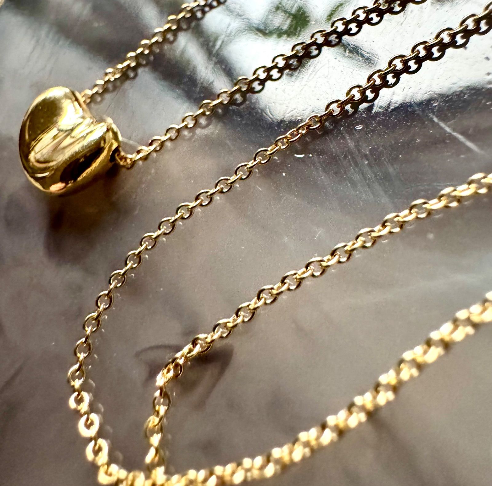 TIFFANY & CO. 配送 ティファニー ビーンネックレス ゴールド750