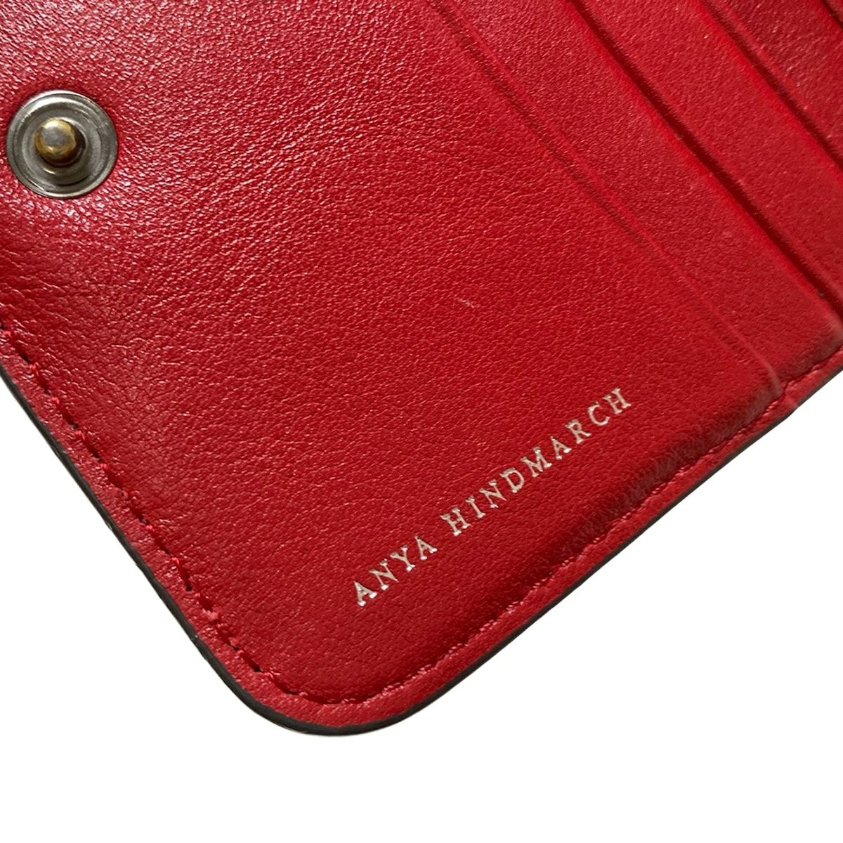 Anya Hindmarch(アニヤハインドマーチ) 2つ折り財布 - レッド