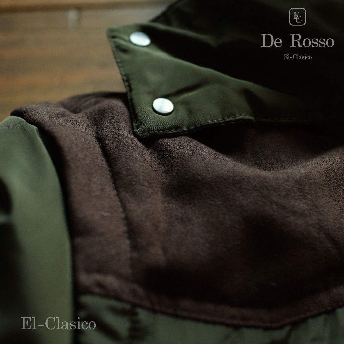 新品□限定 *De Rosso* 白羽毛80% ミリタリー ダウンジャケット 緑