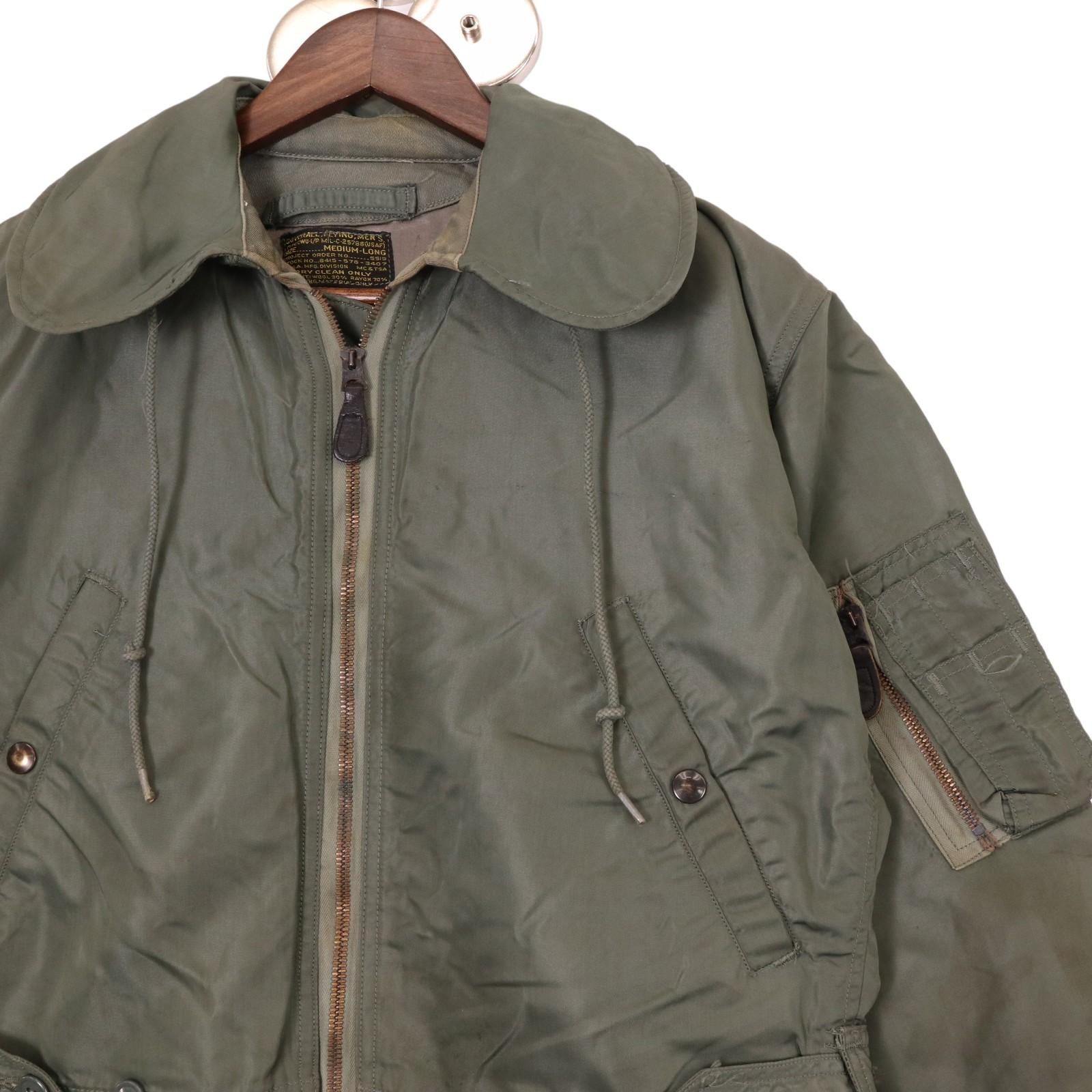 50年代 米軍実物 U.S.AIRFORCE CWU-1 P フライトスーツ ヴィンテージ オリーブ メンズ MEDIUM LONG 古着 A0158