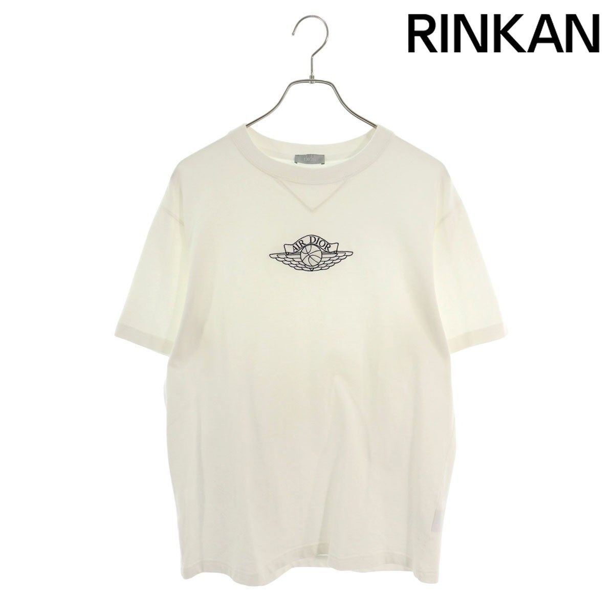 ディオール ×ナイキ NIKE  20AW  033J625B0554 IR DIORウイングロゴ刺繍オーバーサイズTシャツ メンズ L