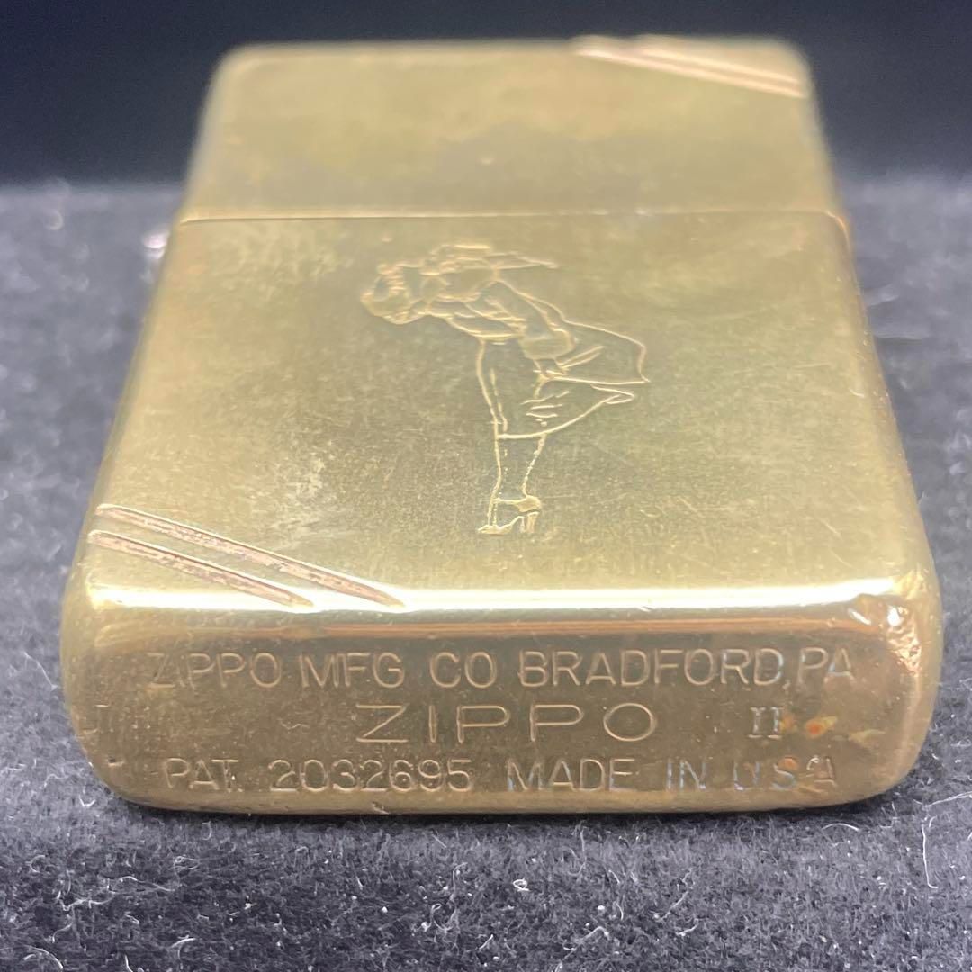ZIPPO 1986年製 windy 1937レプリカ ダイアゴナルライン ブラス
