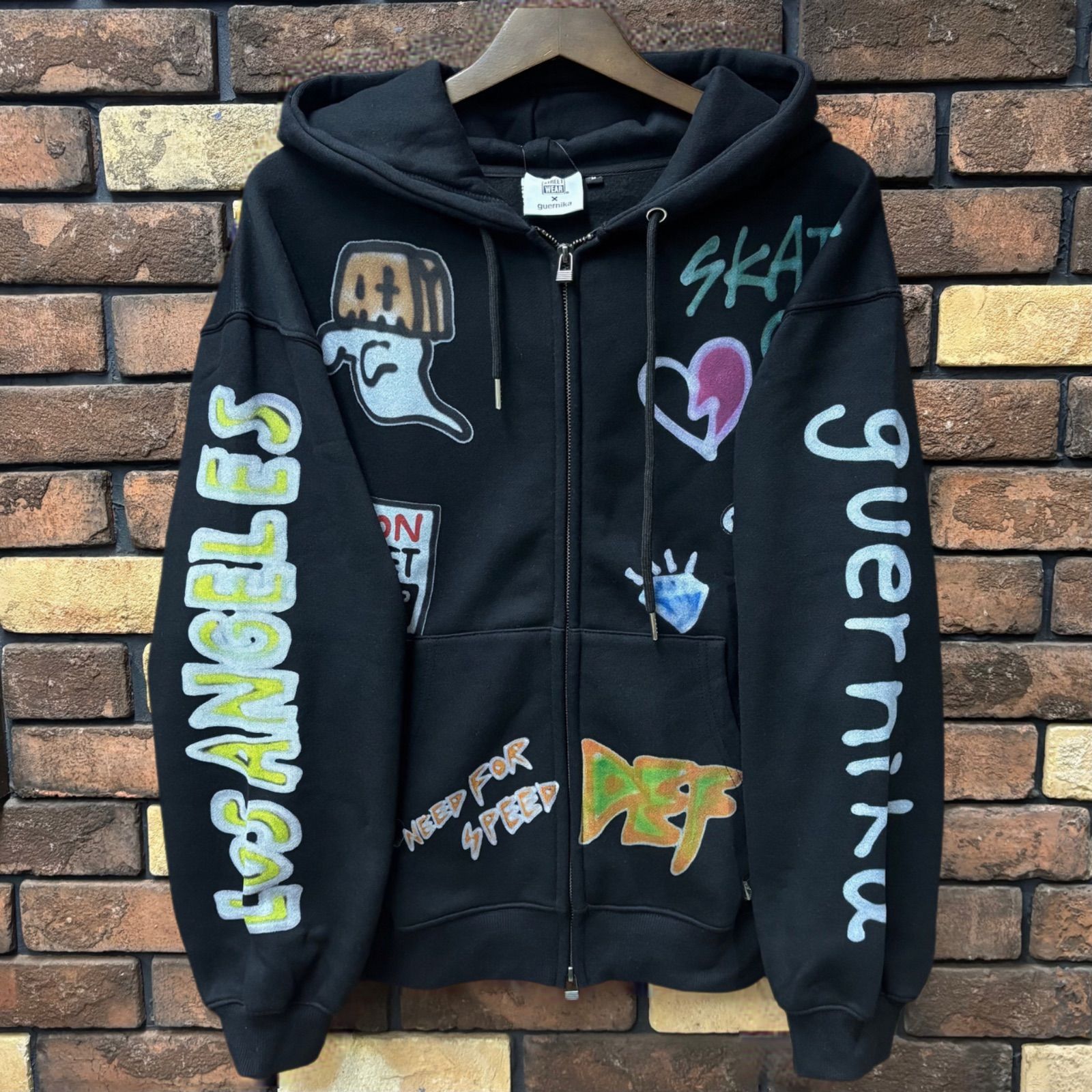 VISION STREET WEAR×guernika】プリント ZIPパーカー コラボ