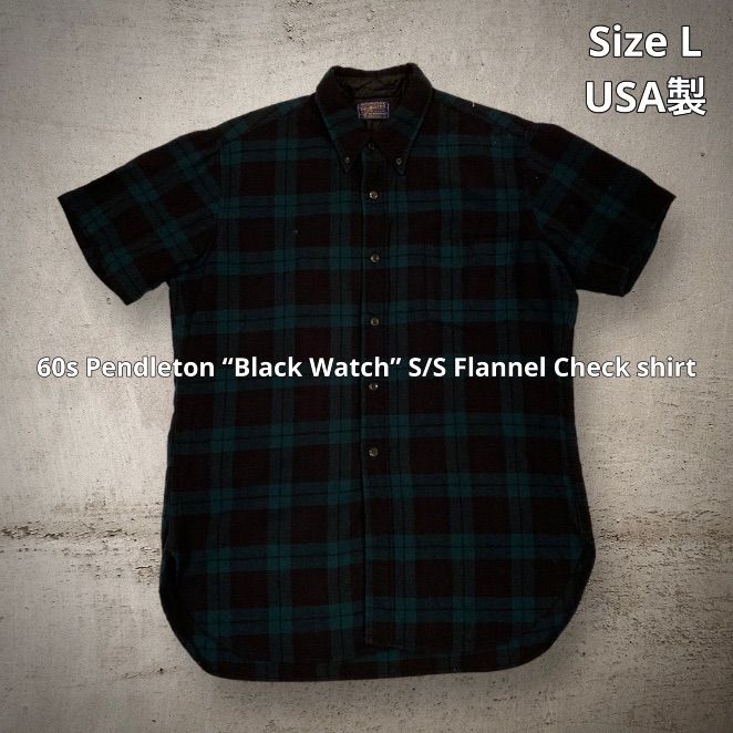 60s Pendleton “Black Watch” S/S Flannel Check shirt ペンドルトン ...