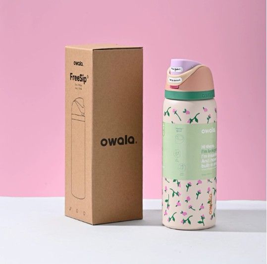 新品 OWALA 水筒 限定品 ストロー内蔵 漏れ防止 真空断熱 24oz