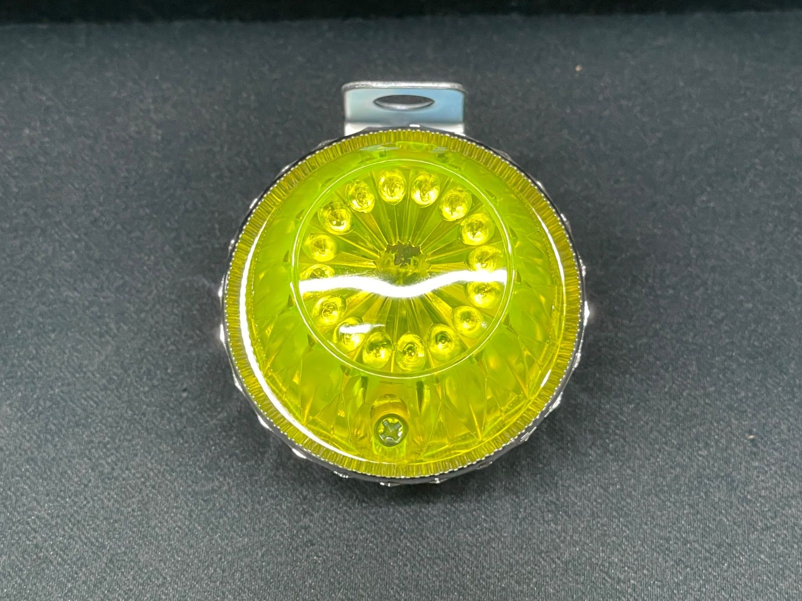 S-91 蛍光イエロー 16個 サイドランプ NO.16 黄 板橋用品製作所 電球式 レトロ デコトラ アート 車高灯 蛍 ゼリーマーカー