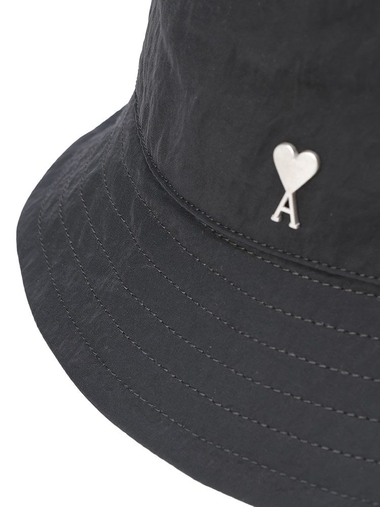 AMI PARIS アミパリス シルバーロゴパッチ ナイロン バケットハット