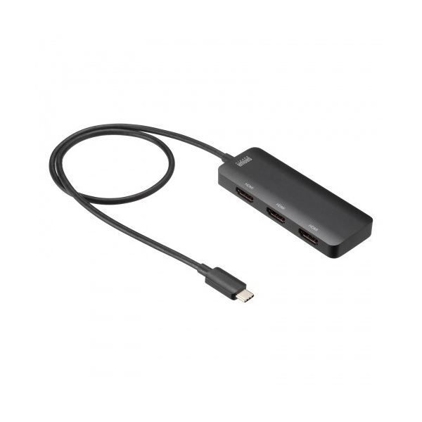 サンワサプライUSB Type C-HDMI変換アダプタ 3ポート 4K対応 AD-ALCMST3HD2 1個