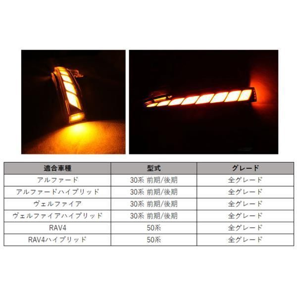 トヨタ 30系 アルファード ヴェルファイア 50系 RAV4 ドアミラー シーケンシャル ウインカー スモーク サイドミラー ウィンカー カスタム パーツ BRIGHTFACE_UK