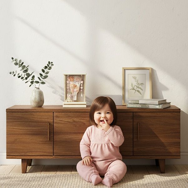 7号つまみ細工羽子板 凛 オフホワイトアクリルケース飾り