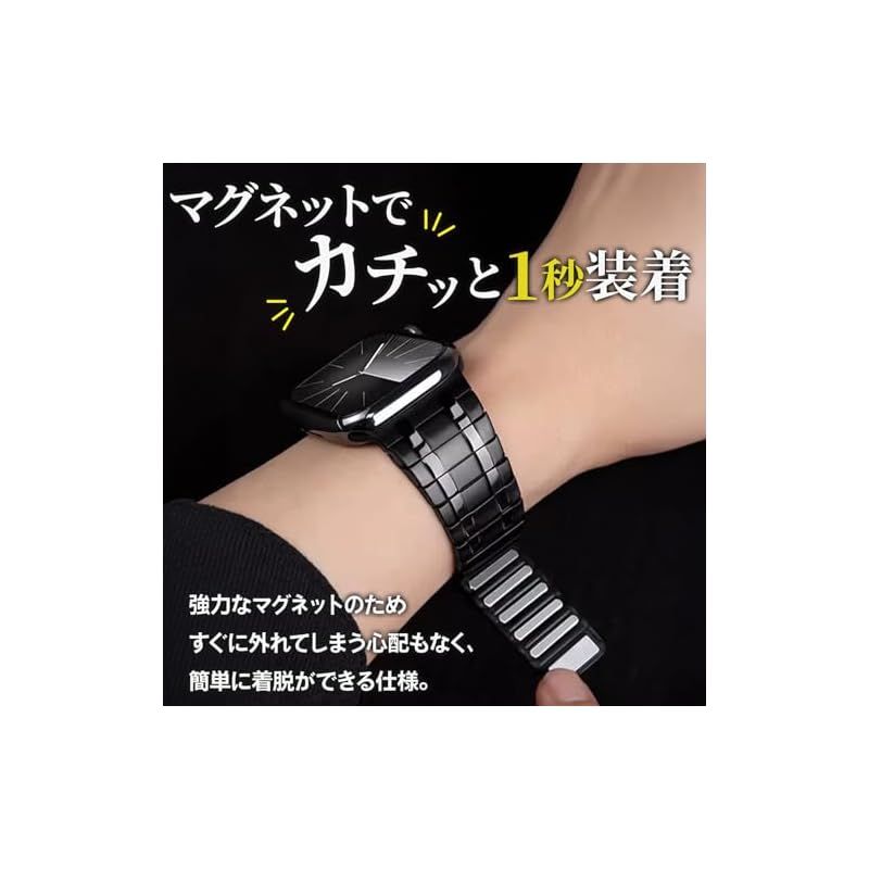 BELTIES 最新対応 デュアルラインマグネットバンド アップルウォッチバンド AppleWatch用 42mm Series 1 | 2 | 3 44mm 45mm 46mm Series 10|11 49mm ベルト マグネット ステン