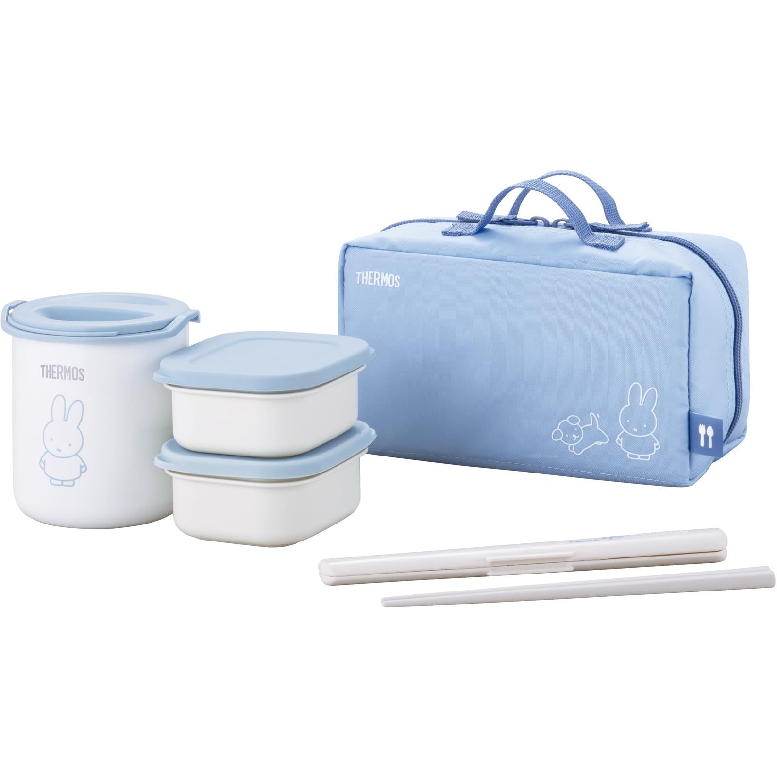 サーモス 保温弁当箱 250ml アッシュブルー ミッフィー DBQ-257B ASB