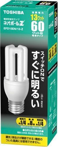 東芝 ネオボールZ 電球形蛍光ランプ 電球60ワットタイプ 昼白色
