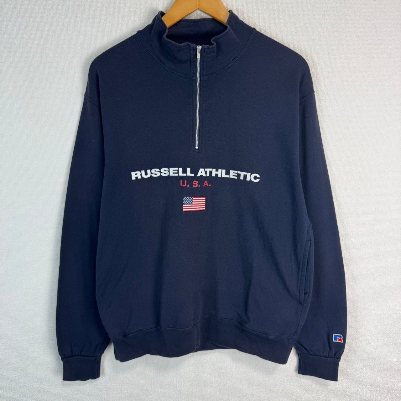 russell athletic ハーフジップ　スウェット　usa製 RUSSELL ATHLETIC ラッセルアスレチック ハーフジップ