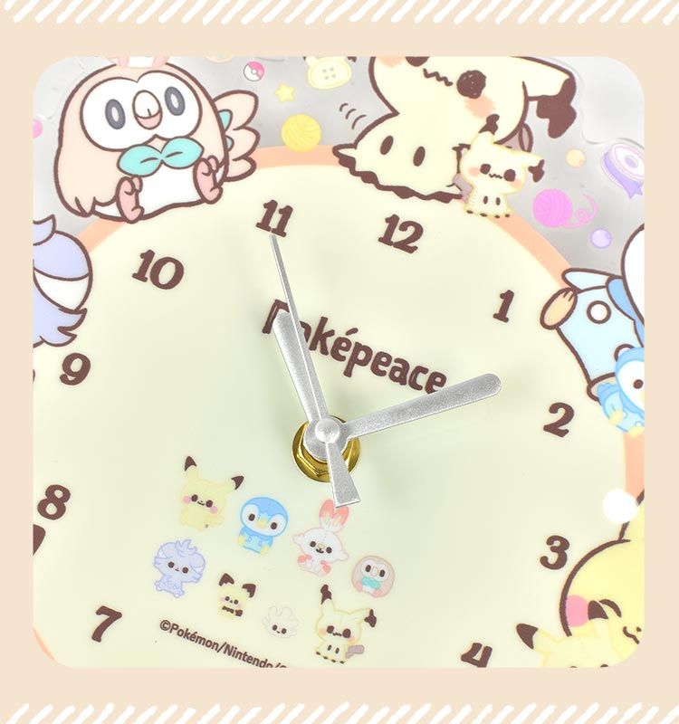 壁掛け時計 ポケモン かわいい キャラクター ポケピース ピカチュウ