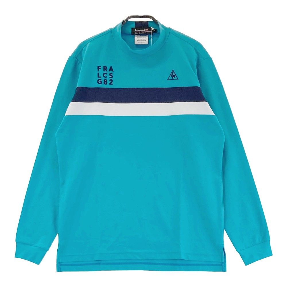 サイズ：L LE COQ GOLF ルコックゴルフ  ハイネック 長袖Tシャツ  ブルー系 [240101483356] ゴルフウェア メンズ ストスト サイズ：LL LE COQ GOLF ルコックゴルフ ハイネック 長袖