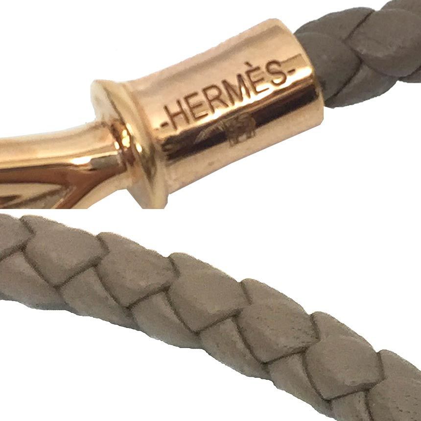 HERMES　エルメス　ジャンボブレスレット　エトープ　ローズゴールド金具　未使用　aq9041