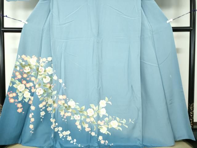 平和屋着物○訪問着 友禅 作家物 光波 枝花文 暈し染め