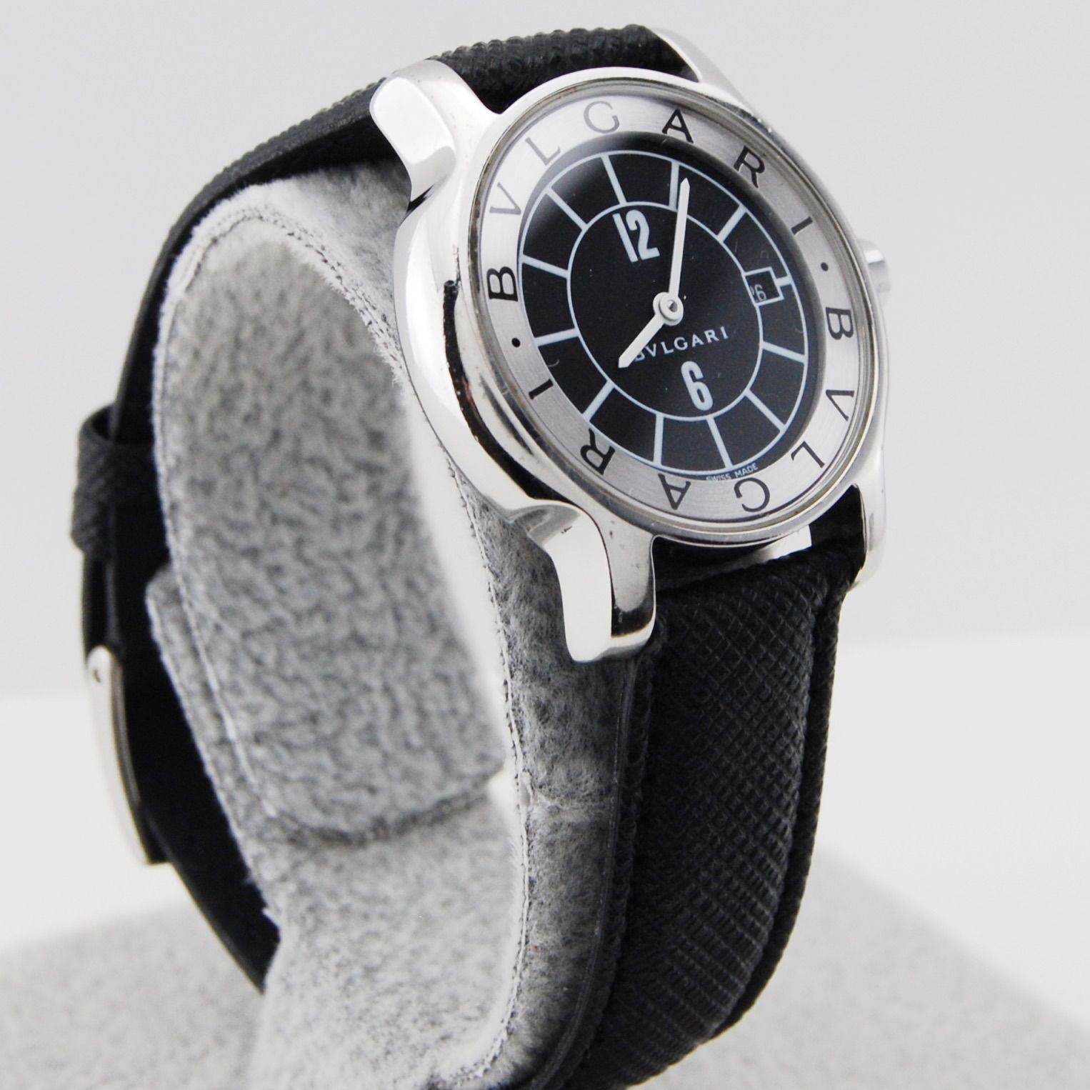 BVLGARI(ブルガリ) 腕時計 ソロテンポ ST35S レディース 黒×シルバー