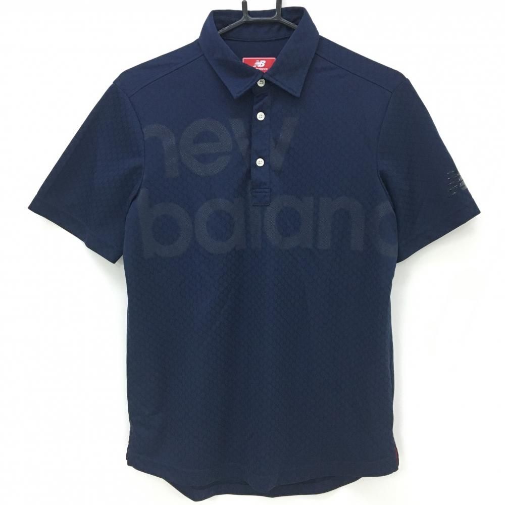 ニューバランスゴルフ 総柄ポロシャツ ネイビー 4