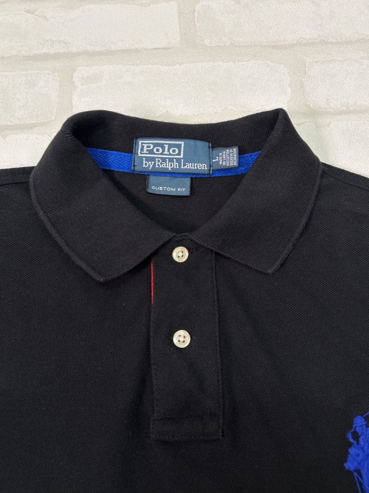 ポロバイラルフローレン　ポロシャツ　ビッグポニー　Lサイズ　ブラック 大きいサイズ メンズ ポロラルフローレン POLO RALPH LAUREN