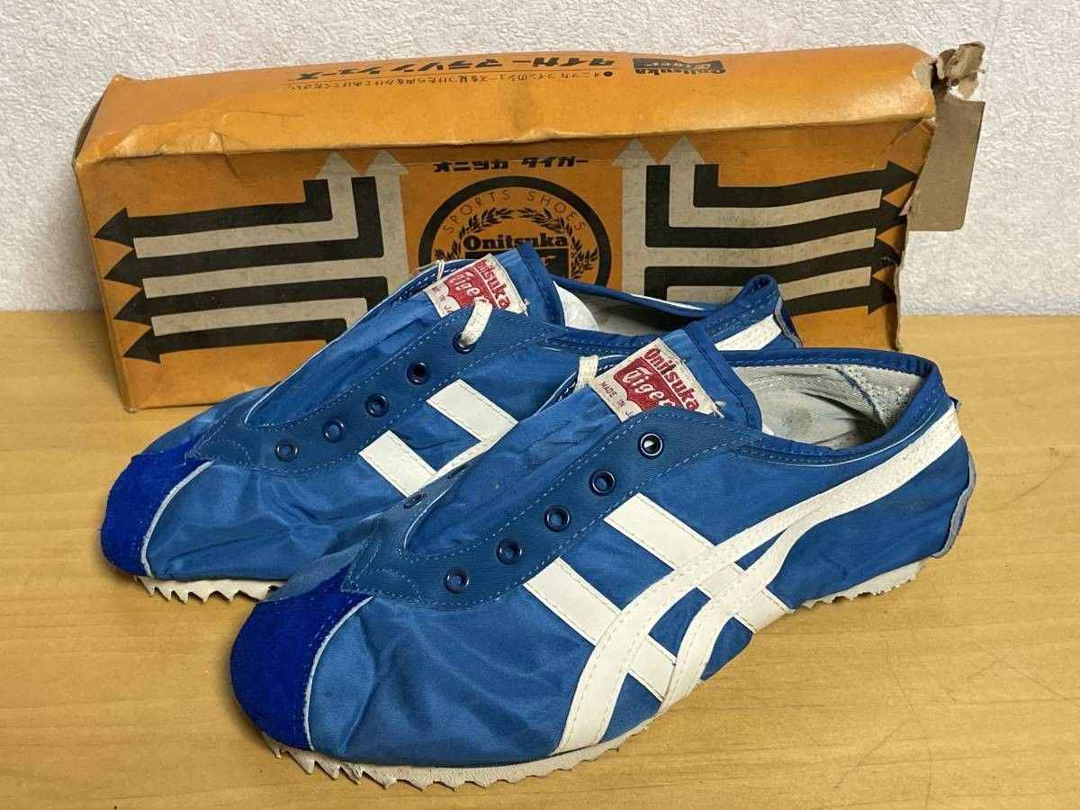 35 未使用品 60s 70s Onitsuka Tiger オニツカタイガー マラソンシューズ マラップ ナイロン DX ブルー スニーカー  24cm デッドストック - メルカリ