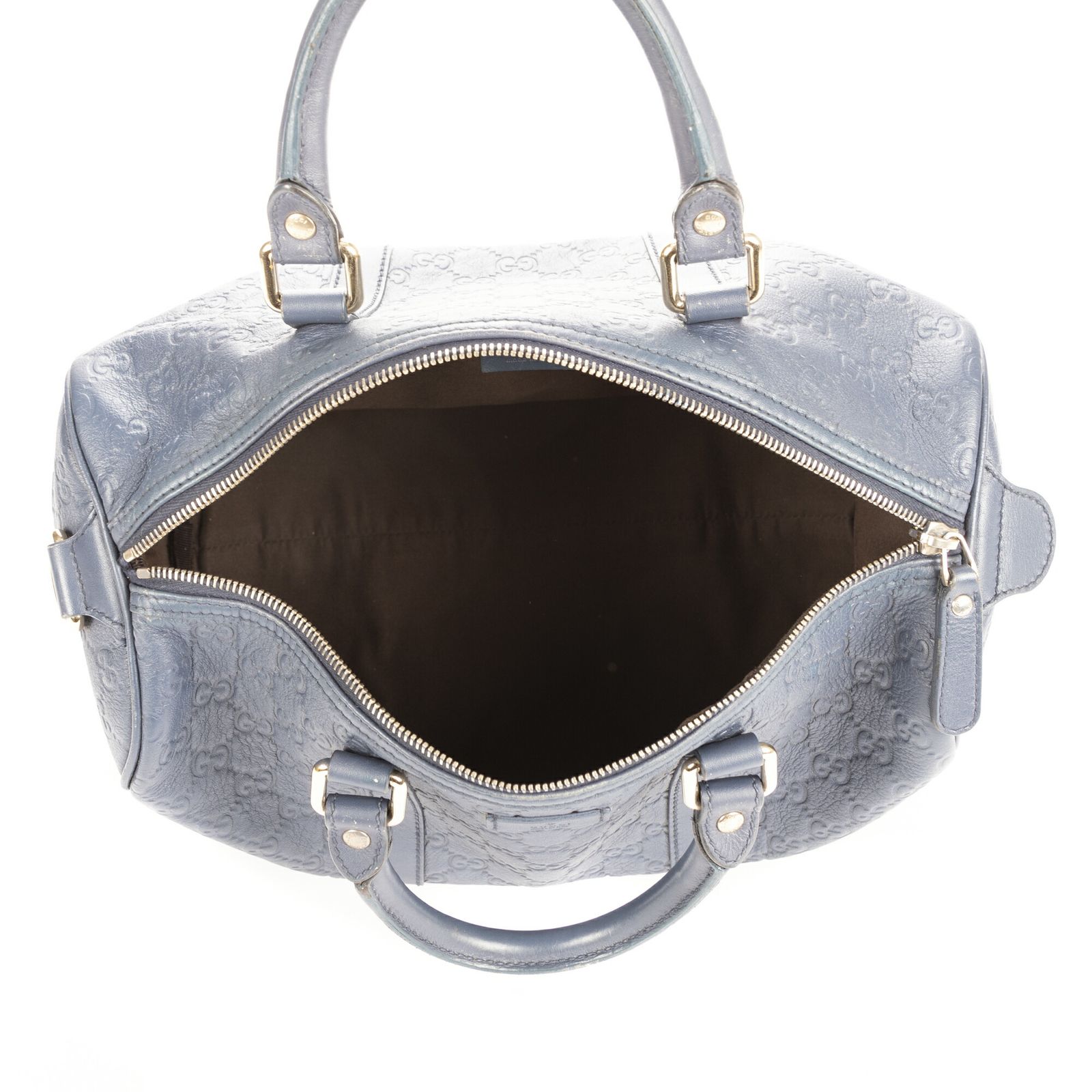 グッチボストンコバルトグッチシマ カーフスキンA