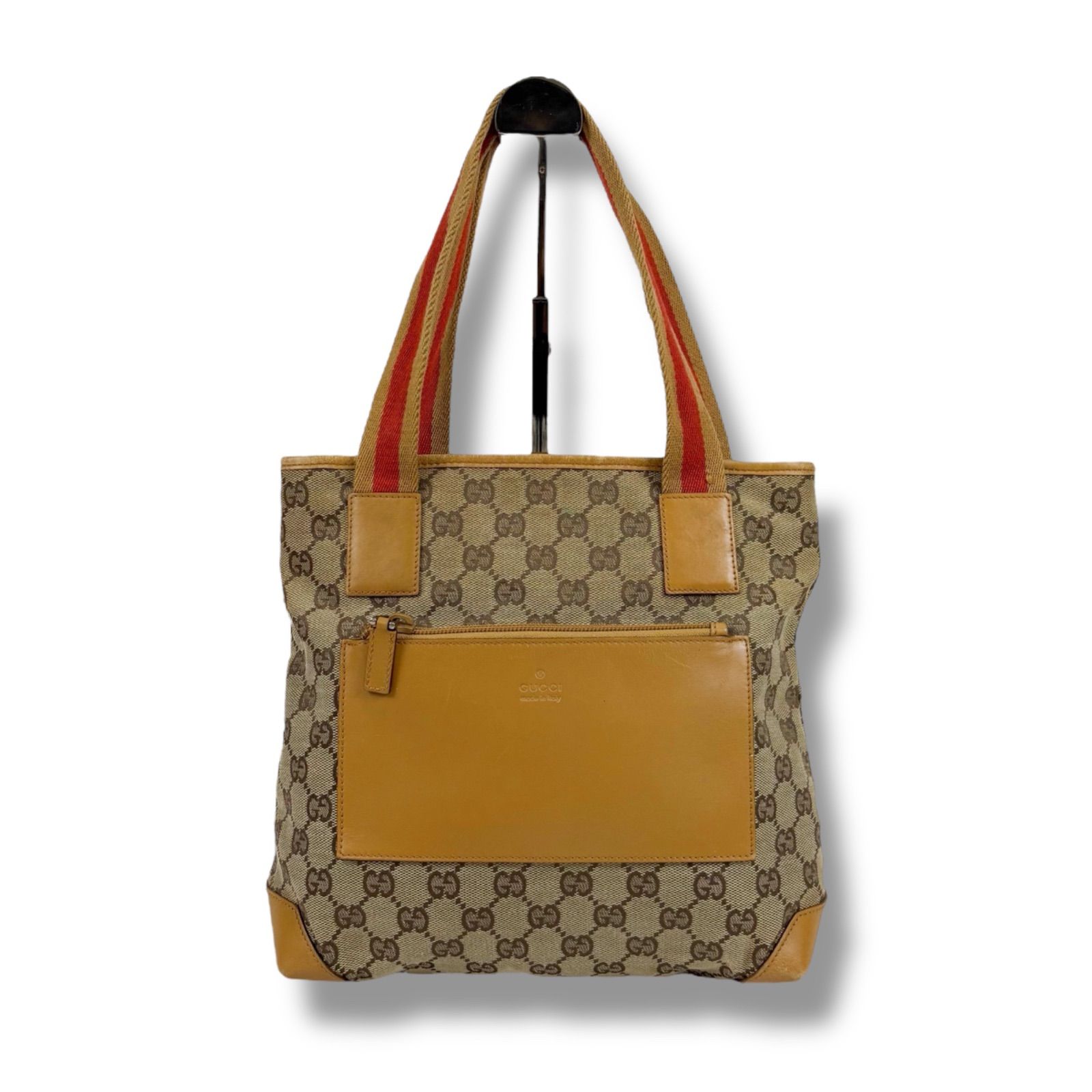 ◎美品◎ GUCCI GGキャンバス ミニトート チャーム付き レッド ◎美品◎ GUCCI GGキャンバス ミニトート チャーム付き レッド