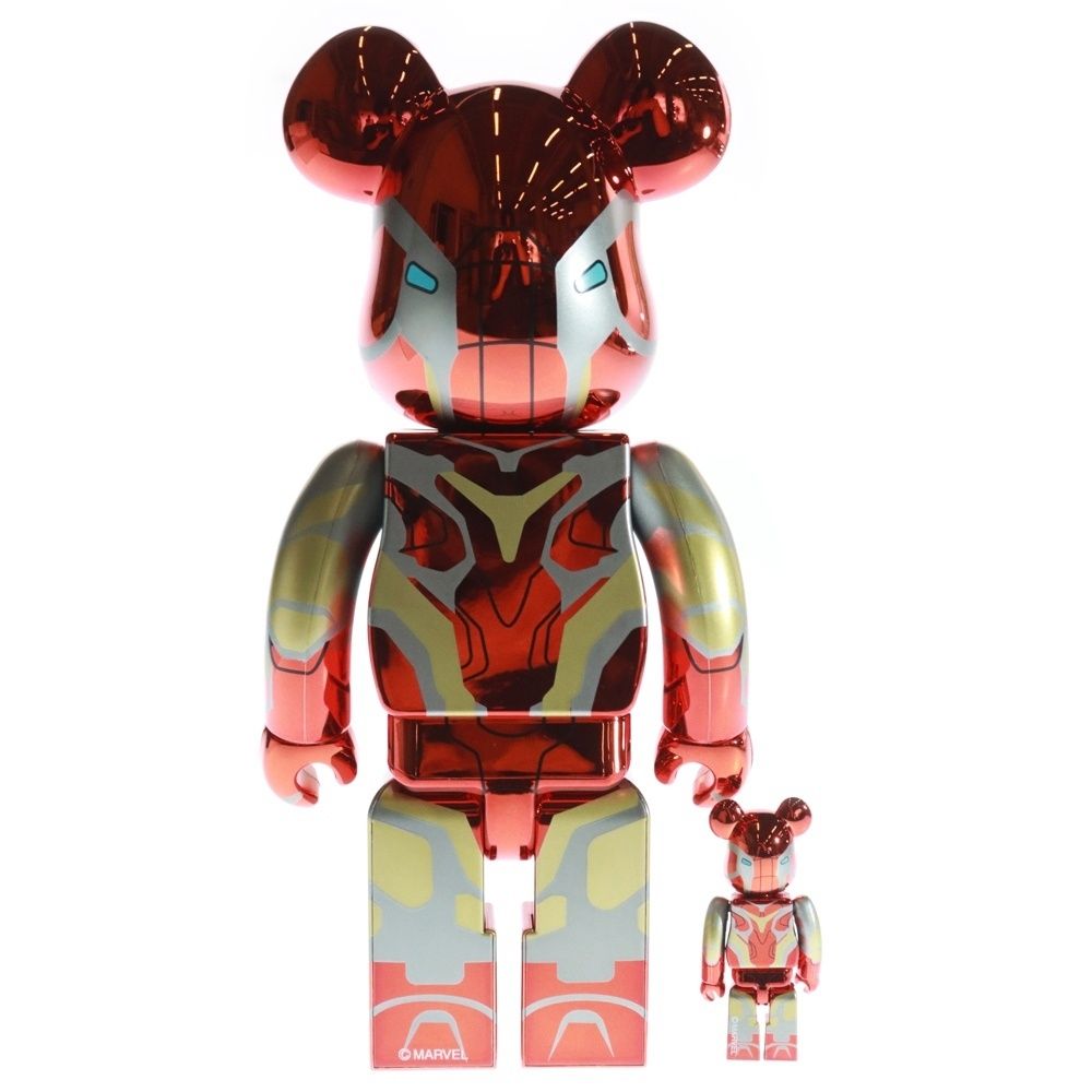 ベアブリック アイアンマン　マーク85 クロム版　100％ & 400％ BE@RBRICK IRON MAN MARK85 CHROME Ver 100% & 400% medicom toy