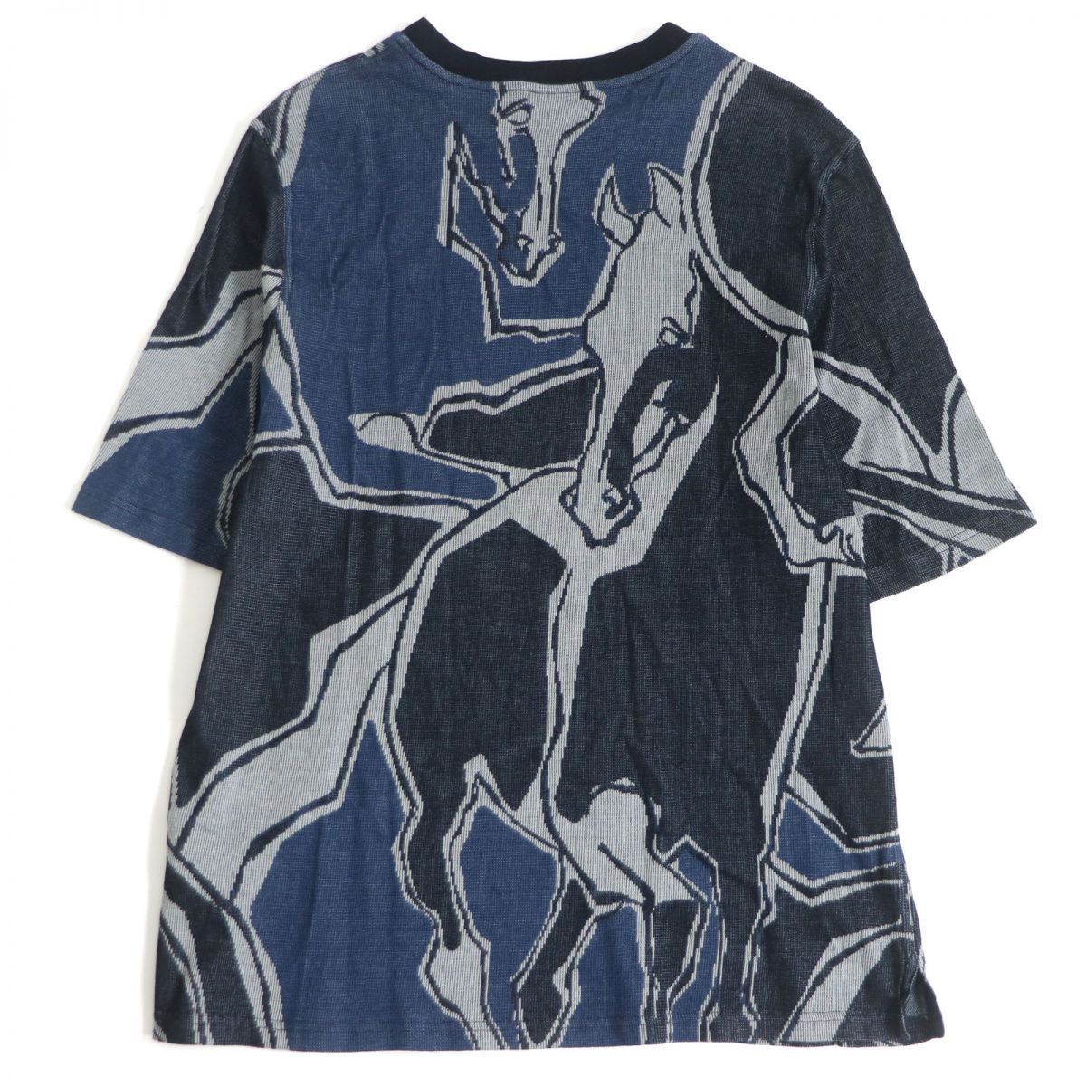 極美品□21SS HERMES/エルメス Dance of Horses Light クルーネック 
