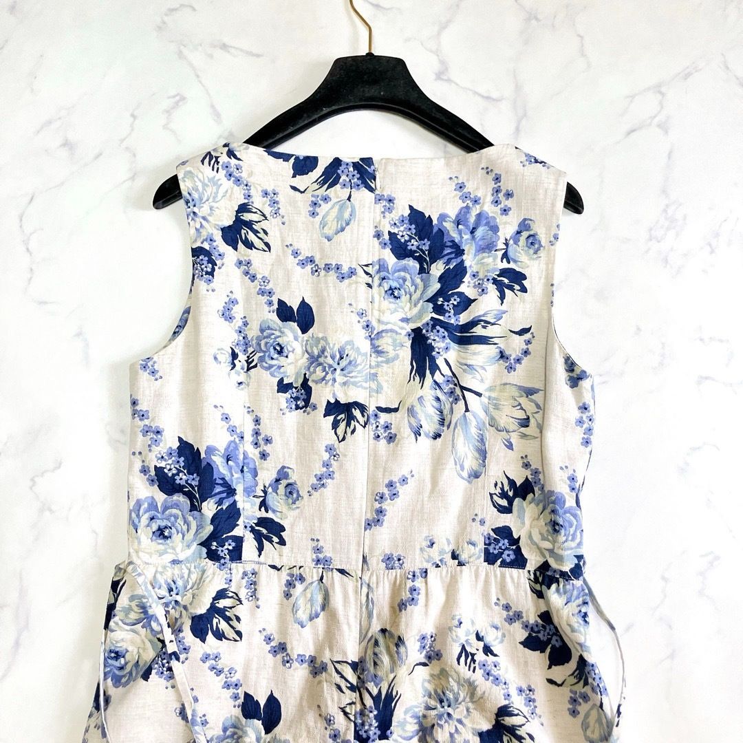 美品 LAURA ASHLEY ローラアシュレイ ロングワンピース リネン