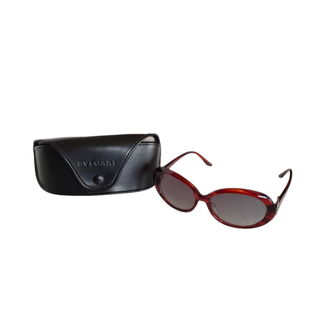 良品 BVLGARI ブルガリ セルフレーム オーバル サングラス 眼鏡 アイウェア 8060 5086/3C 58□16-135 ブラウン レディース 古着 中古 USED BVLGARI - 良品 BVLGARI ブルガリ セルフレーム オーバル サングラス