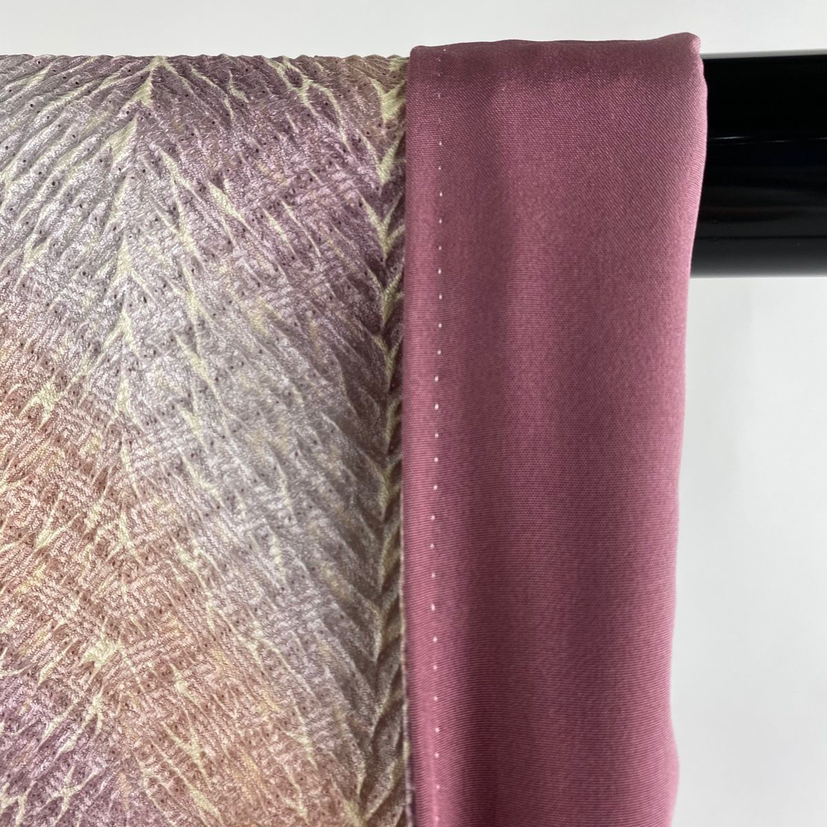 小紋 身丈151.5cm 裄丈65.5cm M 袷 幾何学 紫 正絹 優品 【中古  